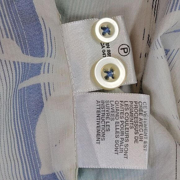 Tommy Bahama Long Sleeve Button-Up Shirt Mens L Striped Floral Cotton Silk Blend - Picture 13 of 16